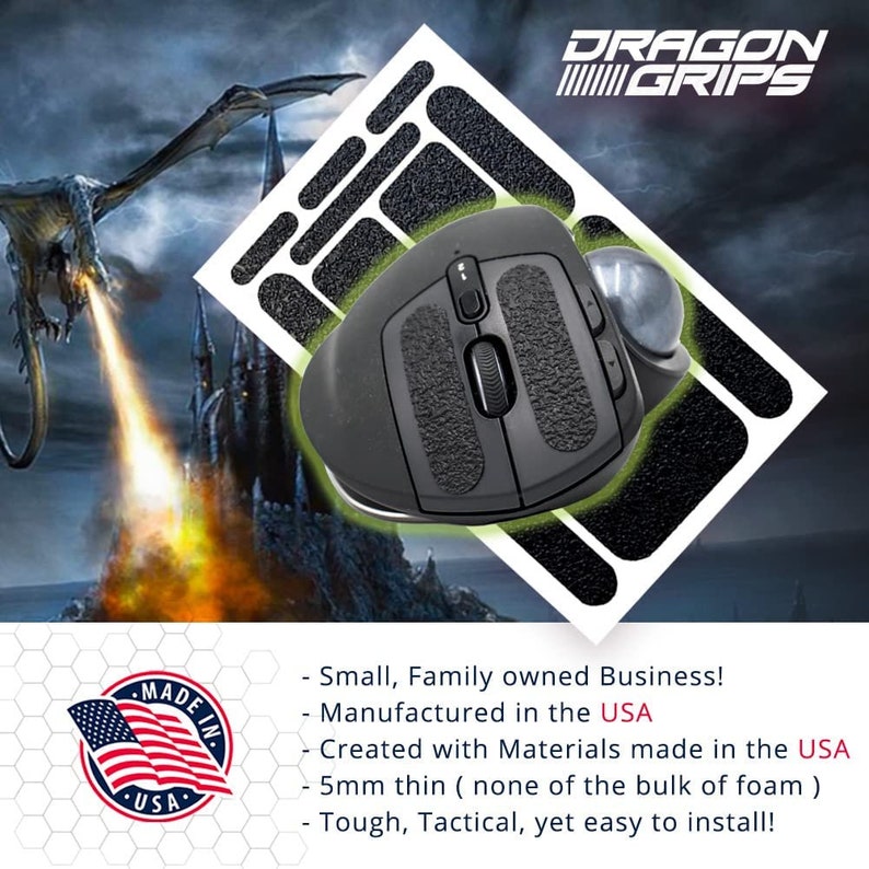 Dragon Grips 5x7 Clear Grip Tape Decal Stickers for iPhone Tablet Mouse