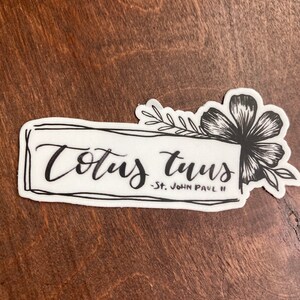 Totus tuus/catholic sticker/Christian sticker/John Paul ll | Etsy