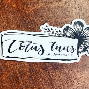Totus tuus/catholic sticker/Christian sticker/John Paul ll | Etsy