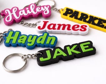 Personalized 3D Printed Name Keychain | Custom PLA Plastic Tag
