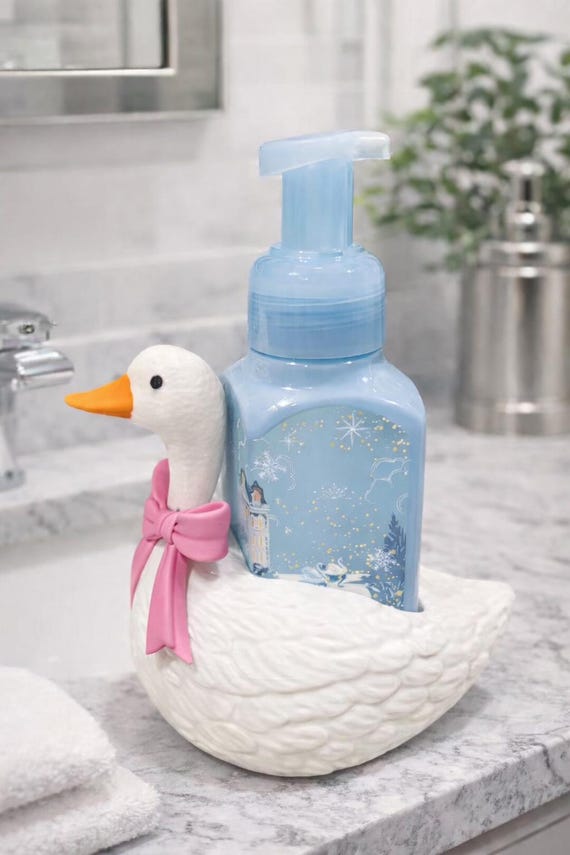 Ceramic Goose Soap Holder | Farmhouse Sink Decor, PLA Plastic 3D Printed
