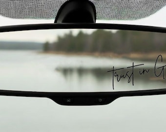 Trust In God, Rearview Mirror Sticker