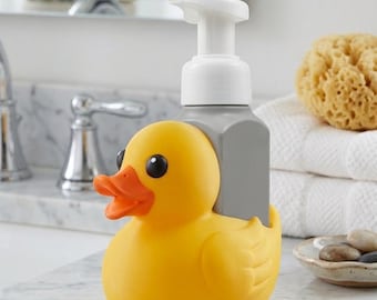 Rubber Duck Soap Holder | Cute Bathroom Decor | Foaming Soap Holder | Kids Bathroom Accessory | 3D Printed Soap Bottle Holder | Gift Idea