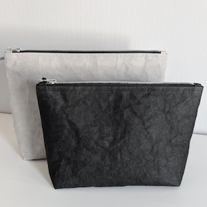 SnapPap Tasche mit kleiner Innentasche, Kosmetiktasche, Kulturbeutel, Make up Tasche, Schminktäschchen, vegane Tasche aus waschbare Papier