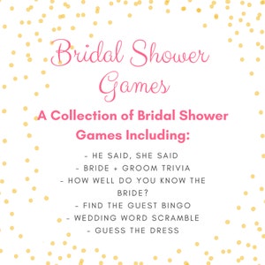 Bridal Shower Games