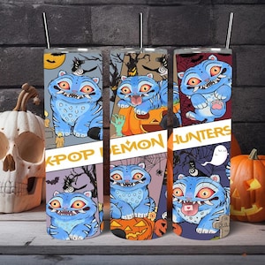 Halloween Derpy K-POP Demon Hunters Derpy Gobelet mince isolé en acier inoxydable, 20 oz