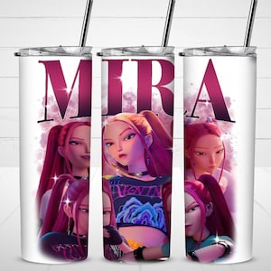 Mira Huntrix K-POP Demon Hunters Gobelet mince isolé en acier inoxydable, 20 oz