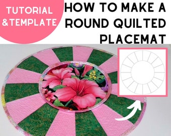 Placemat Quilt Pattern and Video Sewing Tutorial | Patchwork Quilt | Quilted Table Mat | Kitchen Decor | Printable PDF Pattern and Tutorial