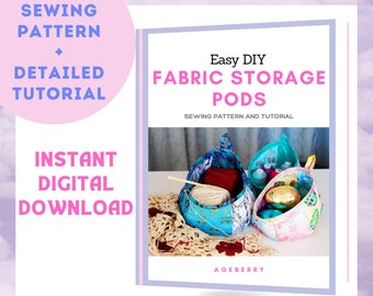 Easy DIY Bubble Pods | PDF Pattern and Tutorial | Fabric Storage Pods Pattern | Easy DIY handmade project | Instant Digital Download