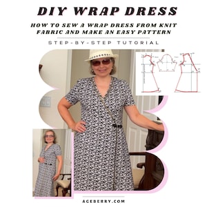 DIY Wrap Dress How to Sew A Wrap Dress From Knit Fabric and - Etsy