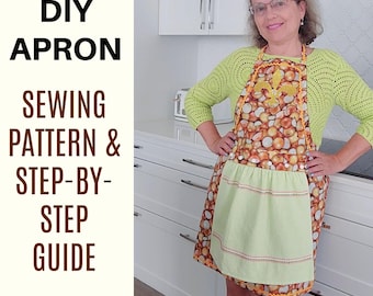 DIY Apron Sewing Pattern and Step-by-Step Guide | How to Sew an Apron with a Towel Attached | Easy Sewing Project | Easy Apron Pattern