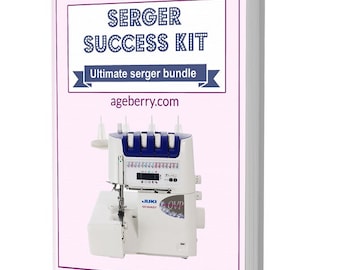 Serger Success Kit - Tips och procedurer för användning av serger/overlock e-bok | Utskrivbar PDF direkt digital nedladdning