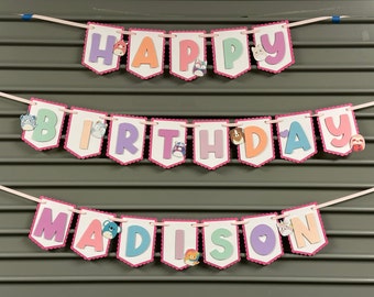 Banner de feliz cumpleaños aplastable // Banner aplastable