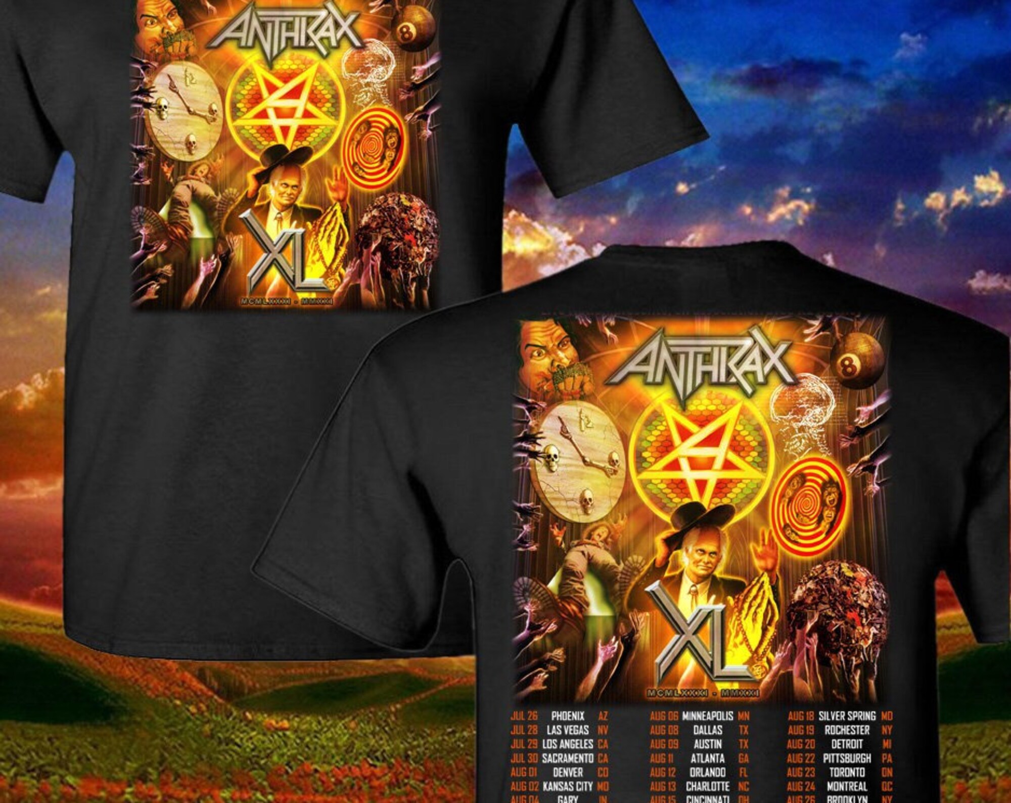 Discover Anthrax Shirt Music North American Summer T Shirt World Tour 2022