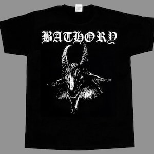 Bathory T Shirt Metal T-Shirt Goat Head Music Tee