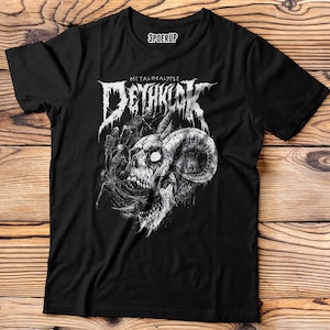 Metal Tee Tops Clothing, Black Metal T-shirts, Metal Men's T-shirts