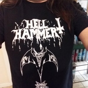 hellhammer T Shirt satanic rites celtic frost new black Metal 90's Music Shirt  t-shirt Metal Tees