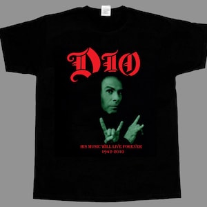 Dio T Shirt Retro Inspired Vintage Tee Metal Music Black