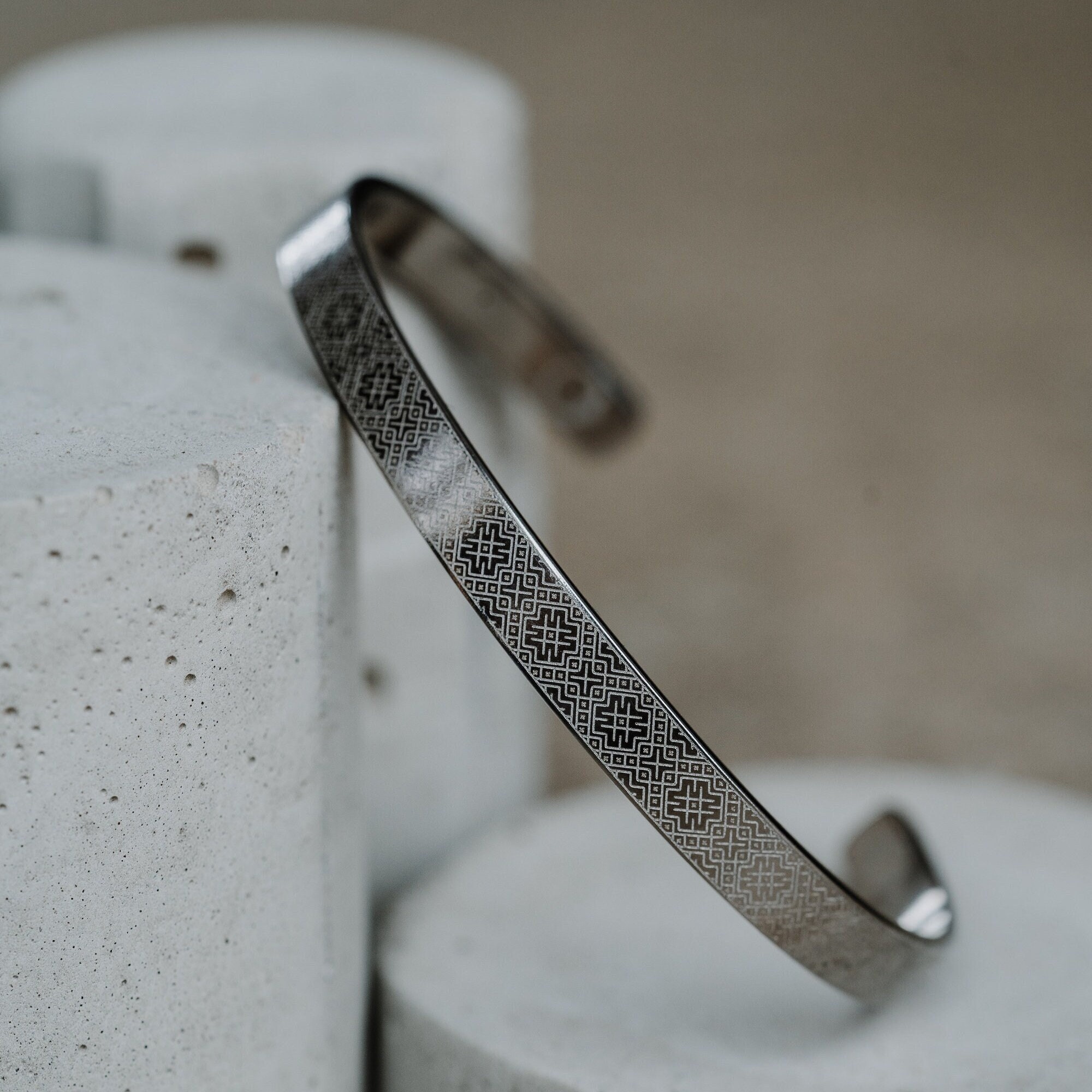 Titanium Cuff Bracelet tautin Juosta Etsy