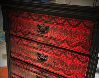 Red Dresser Etsy