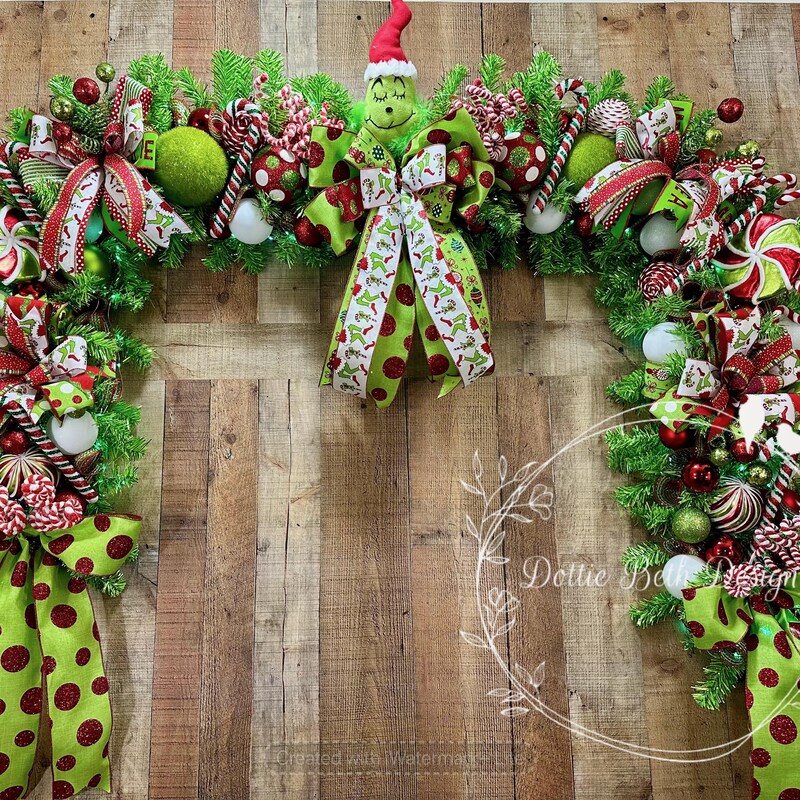 Grinch Garland - Etsy