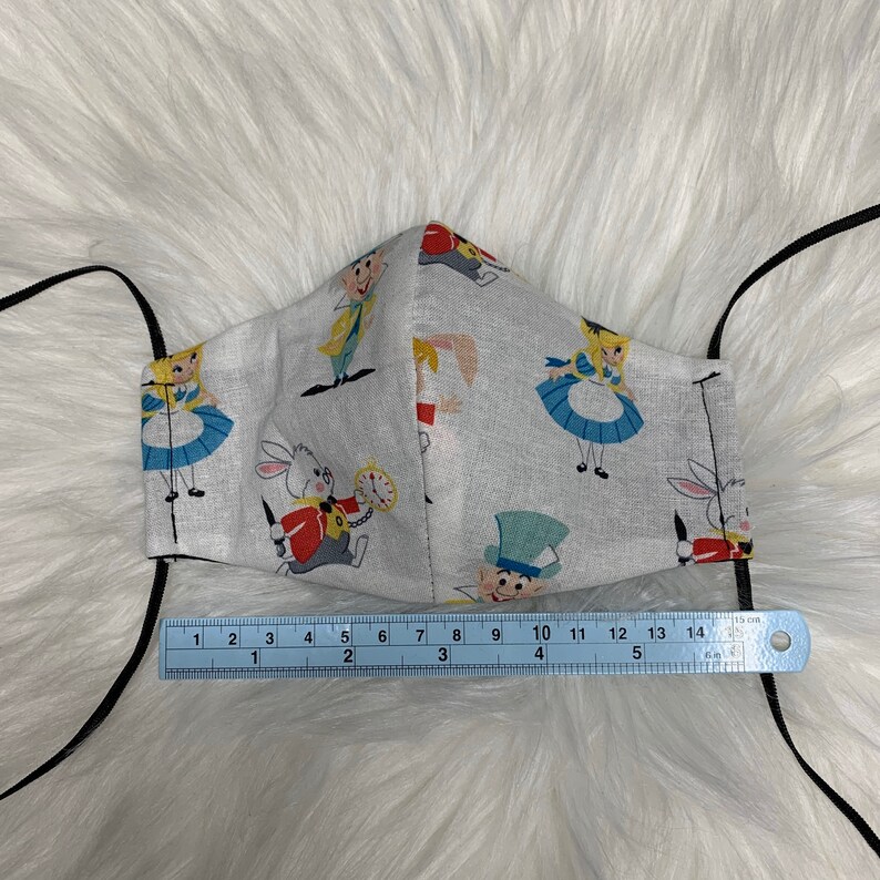 Alice and the Wonderland Face Mask Two Layer Cloth Washable Etsy