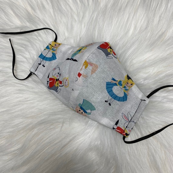 Alice and the Wonderland Face Mask Two Layer Cloth Washable Etsy