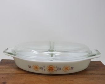 Vintage Pyrex Town and Country Divided Dish