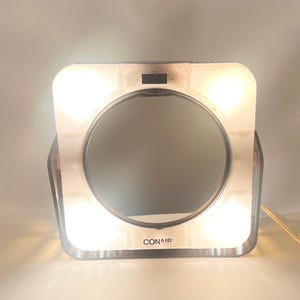 Vintage 1980 Conair TRUE REFLECTIONS Lighted Vanity Makeup Mirror- Double Sided Swivel Mirror- Conair Model OR1