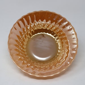 Vintage Oven Fire King Ware Peach Lusterware Bowl