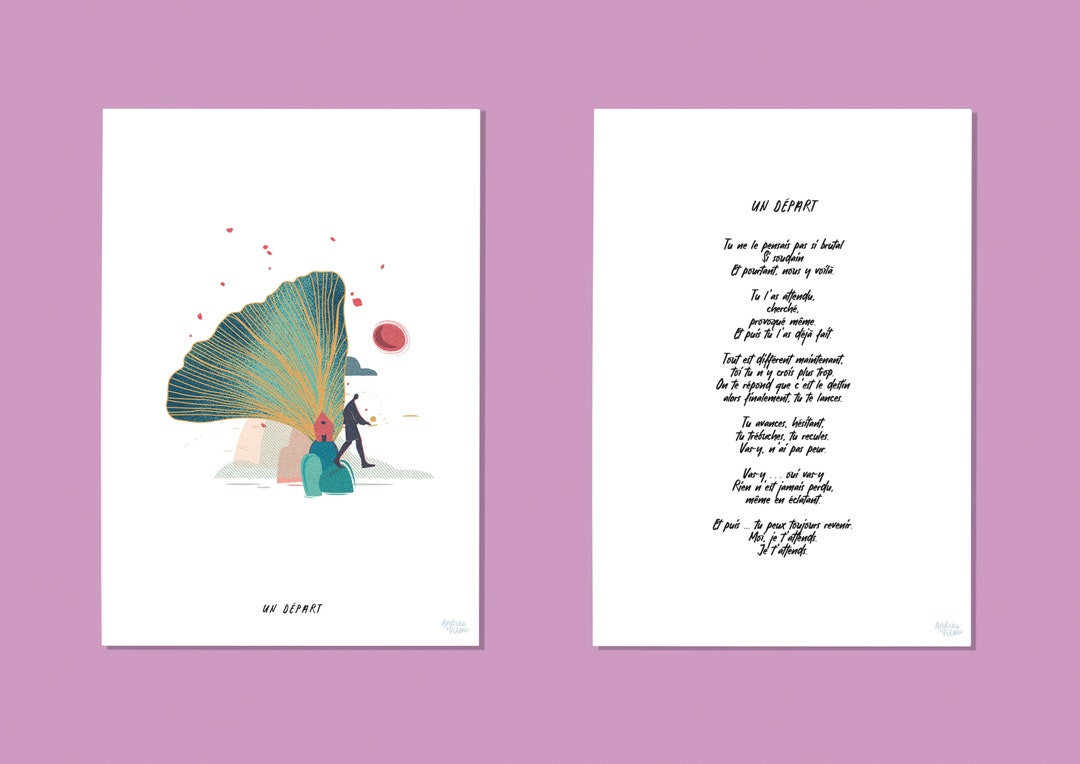 Un Départ illu &/or Poème A5 - Etsy