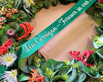 MEMORIAL FUNERAL WREATH Handcrafted Australian Bush Faux Botanicals