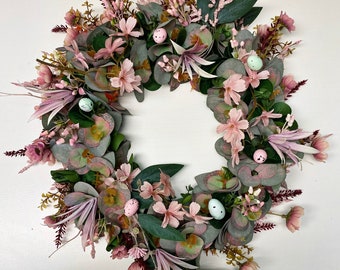 EASTER Handcrafted Native Faux Flora Door Wreath