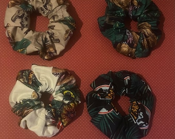 Jurassic Park inspired scrunchies four designs to choose from