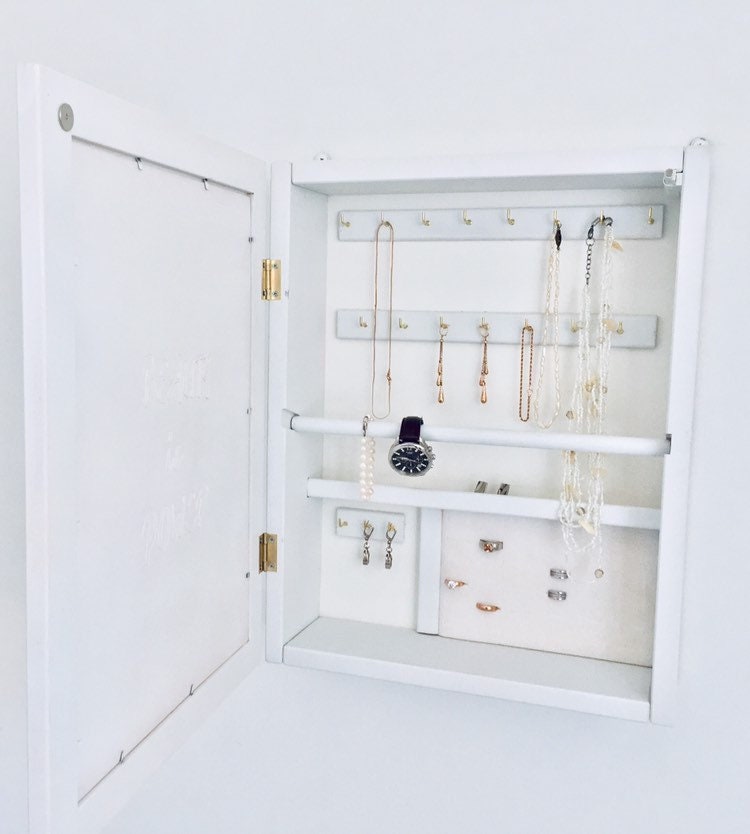 Jewelry Box With Engraved Text Jewelry Storage White Color Etsy