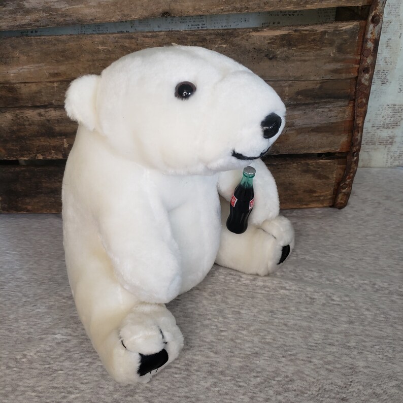 coca cola polar bear stuffed animal