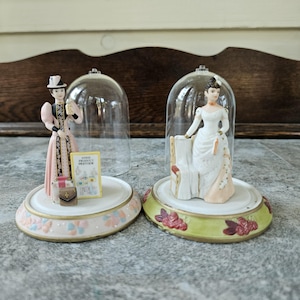 Miniature Avon Mrs. PFE Albee domed figurine, porcelain lady figurine, Victorian Avon lady, Product Preview, Avon collectible, lady in white
