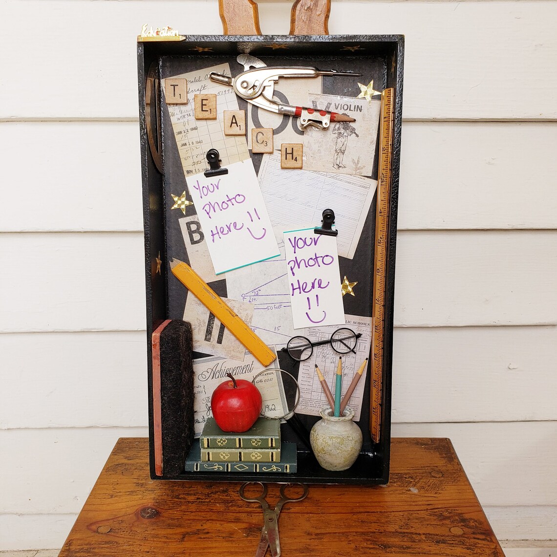 Teacher configuration shadow box add your own photos teacher Etsy