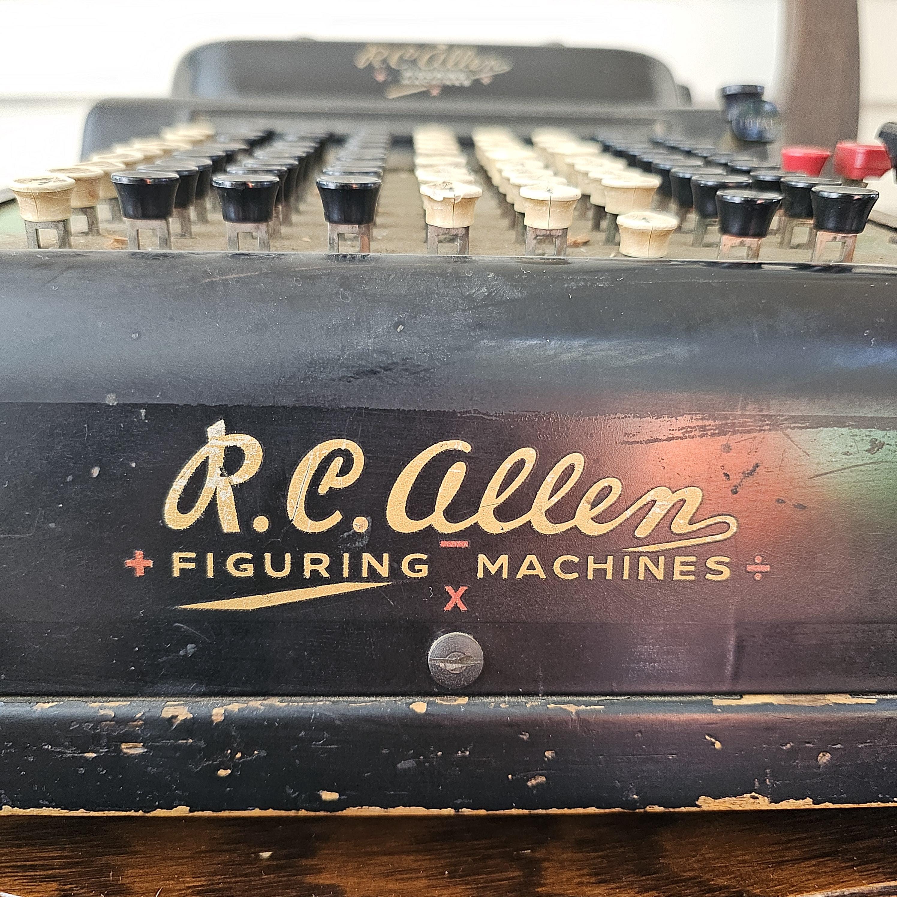 Vintage R.C. Allen Electric Figuring Machine: Industrial Decor, AS