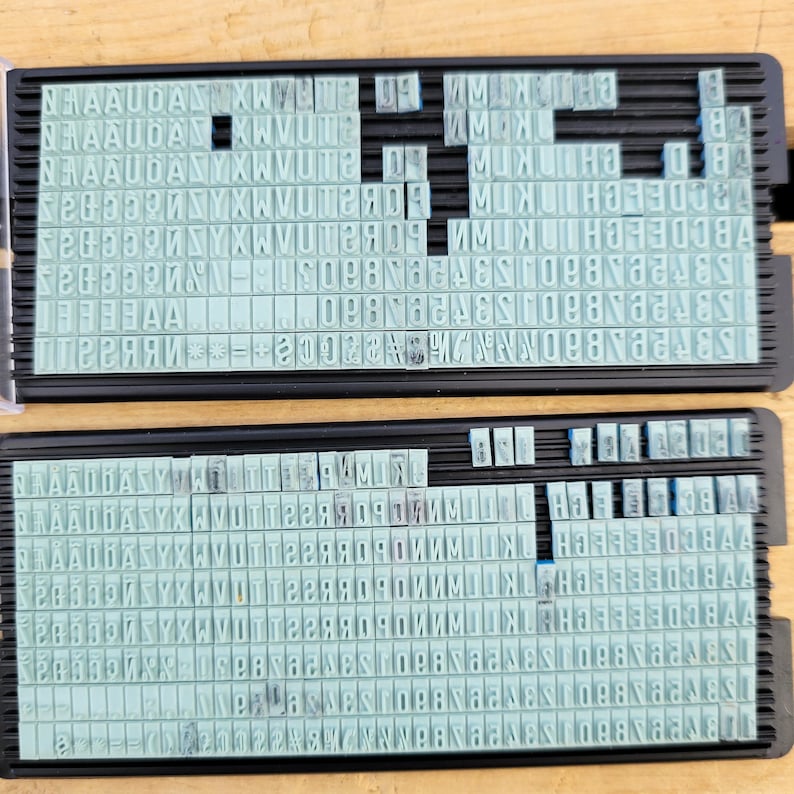 Vintage Trodat Typo Printy Stamp W/ink Pads Kit Self Inking Etsy