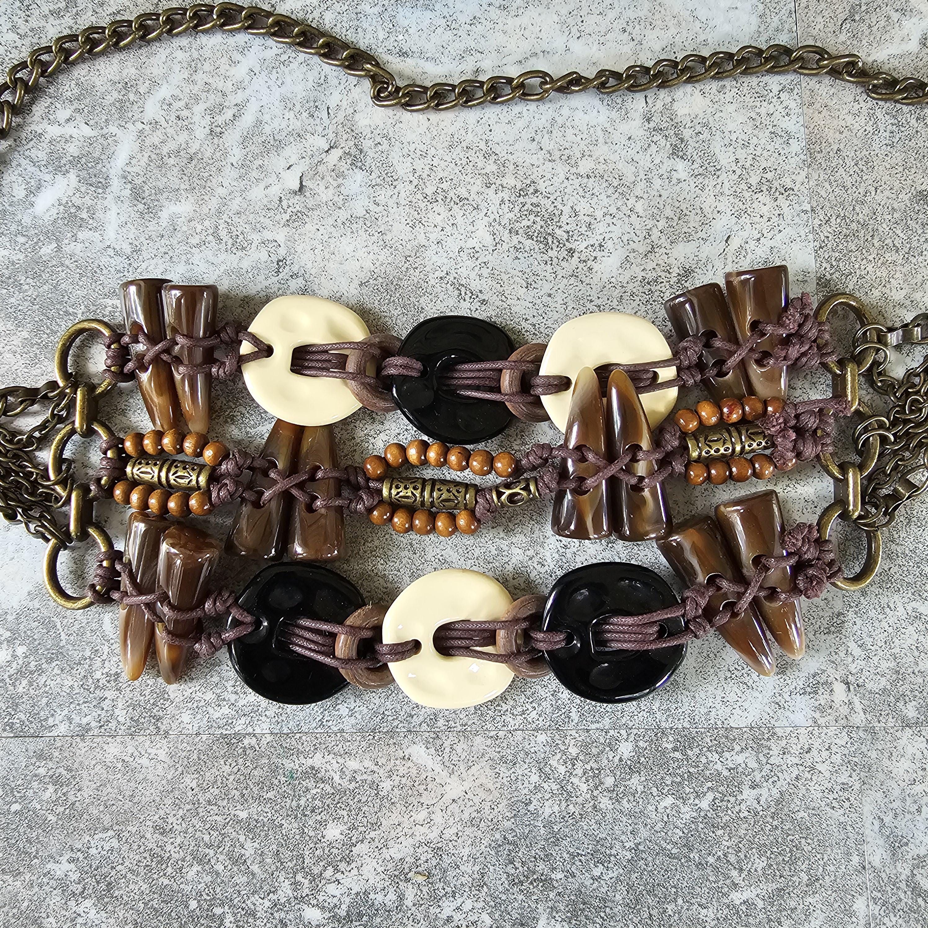 Chico\'s, Antique Gold Tone Tribal Belt Vintage Chico main image 4