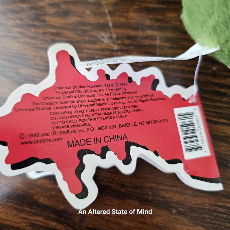 Vintage Creature From the Black Lagoon Collectible Plush, 1999