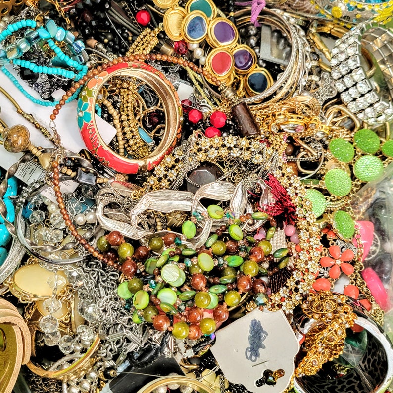 2 or 4 Pounds Nice All Wearable Jewelry Mystery Lot Wearing Etsy