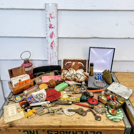 Vintage Junk Drawer Lot Mystery Box Vintage Items Assemblage