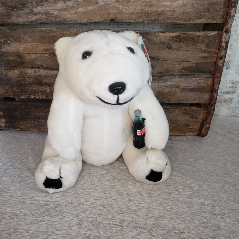 coca cola polar bear stuffed animal