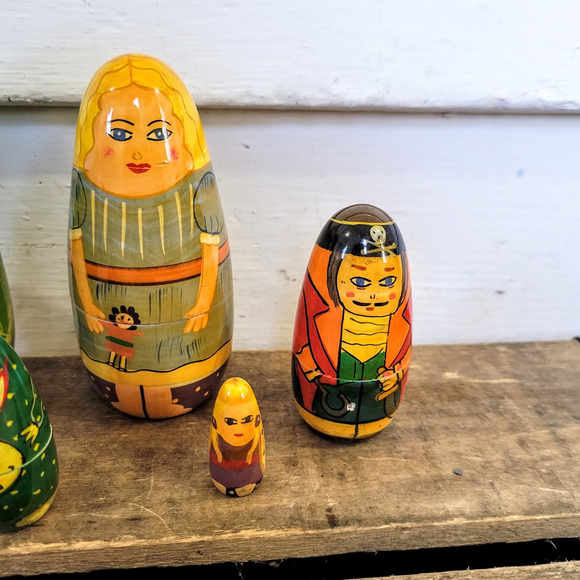 Peter Pan Nesting Egg Dolls Vintage Wooden Dolls Made in Etsy