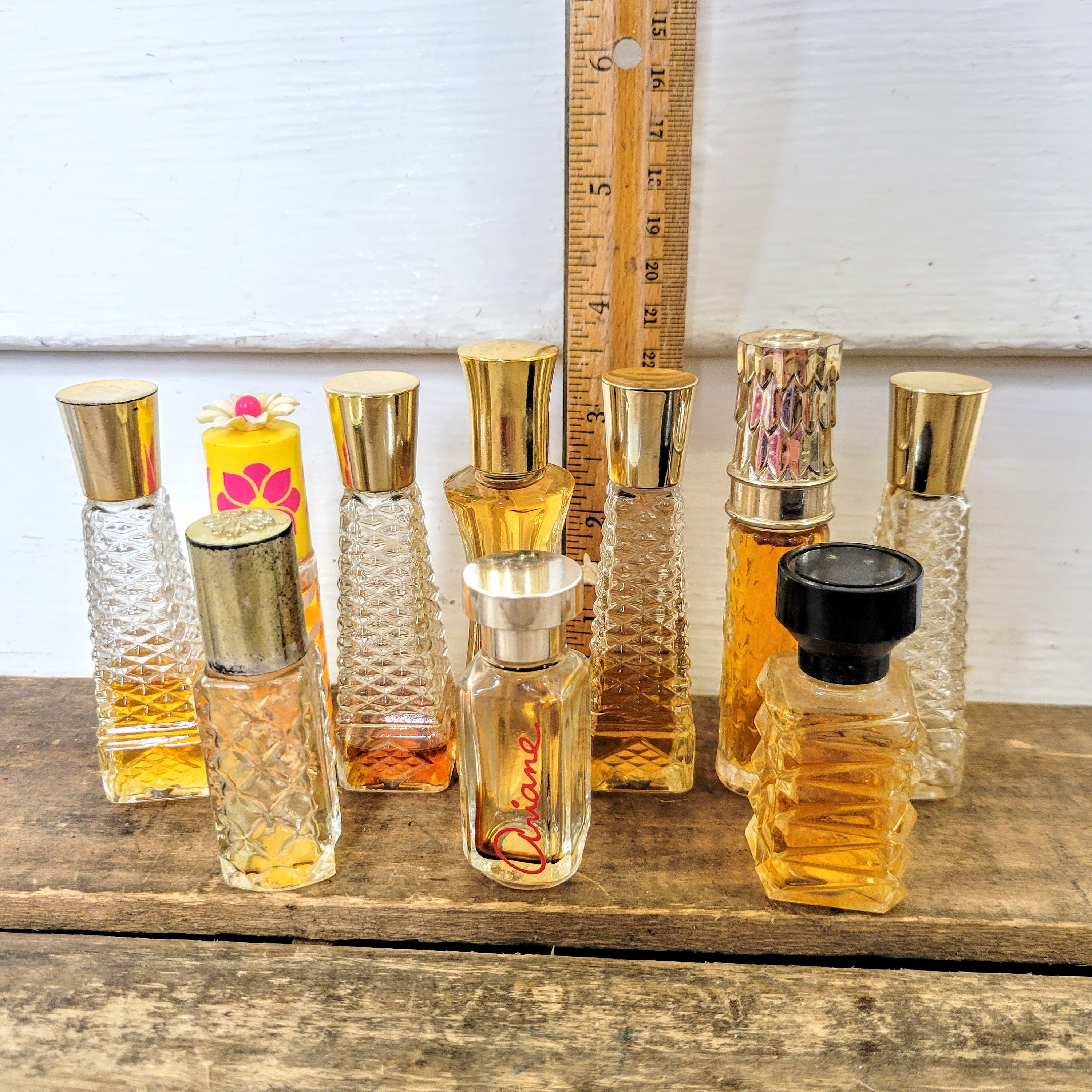 10 Vintage Perfume Bottle Mixed Lot Small Sample Sized Bottles 