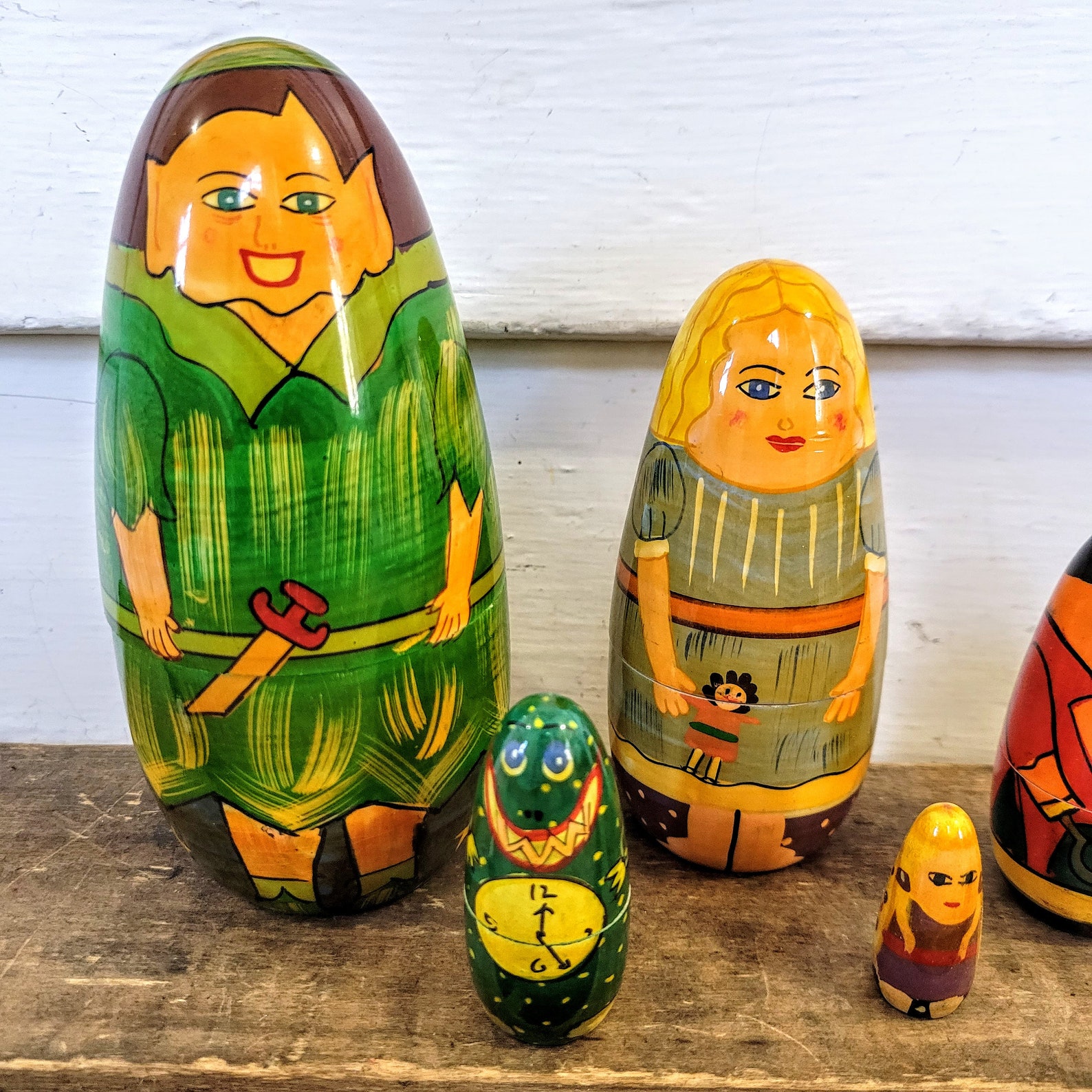Peter Pan Nesting Egg Dolls Vintage Wooden Dolls Made in Etsy