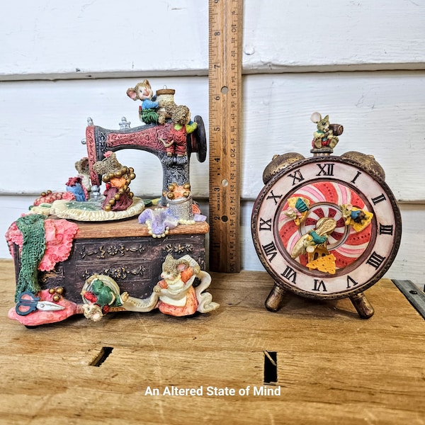 Antique Sewing Machine Clock Etsy
