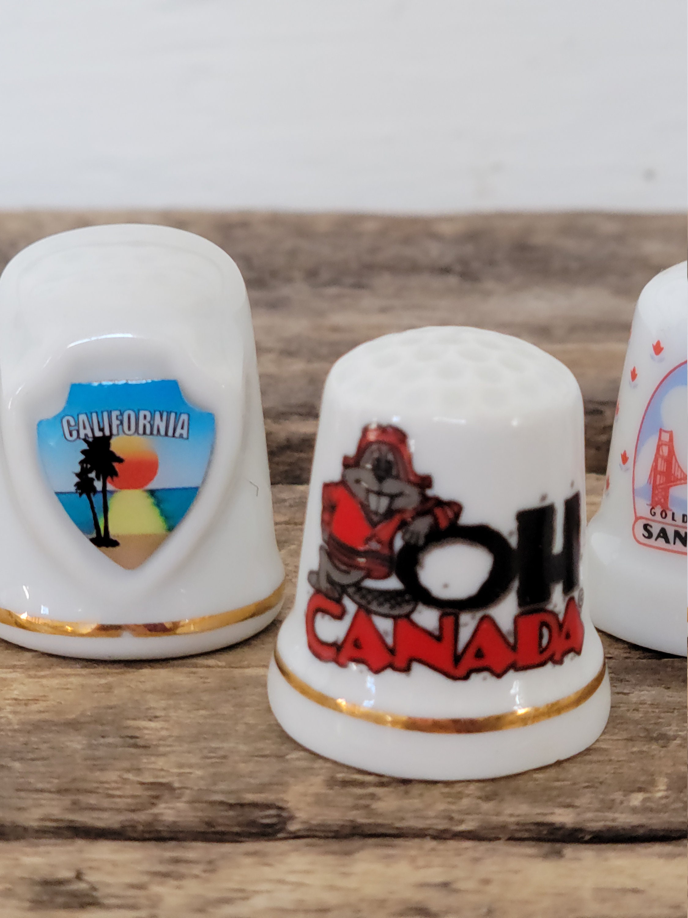 Ceramic souvenir thimble lot international thimbles Etsy